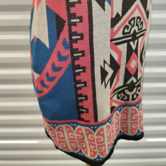 🆕Flying Tomato | Aztec Print Bodycon Sweater Dress Size Small Women's - Picture 11 of 16